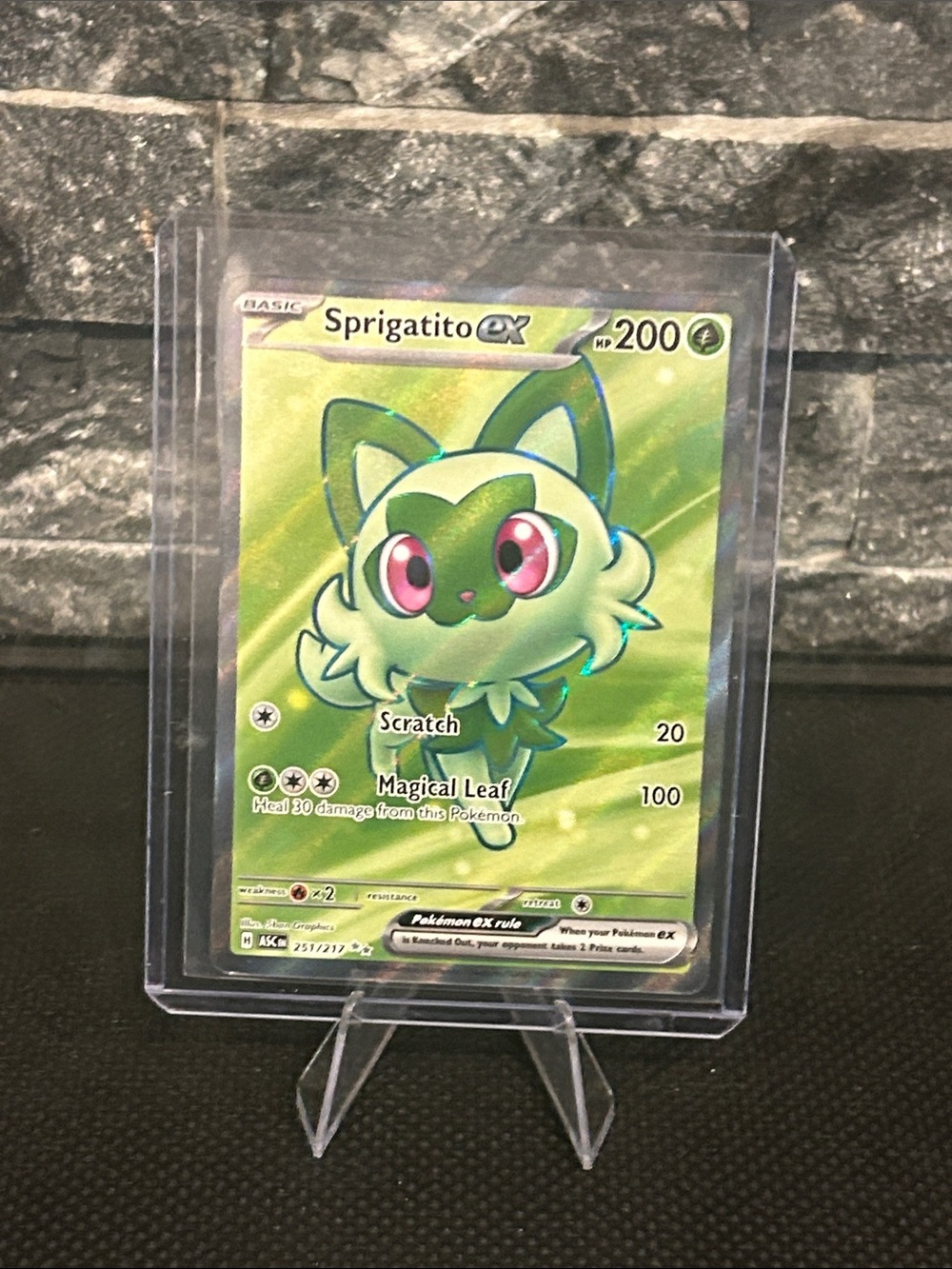 Pokemon Sprigatito EX 251/217 Full Art from‎ Ascended Heroes Set M/NM